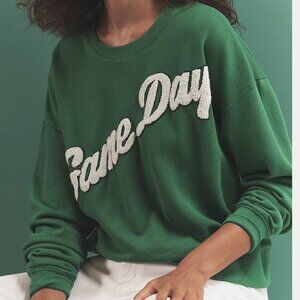 Anthropologie Maeve Game Day Crewneck Sweatshirt - Size Small - NWT.
